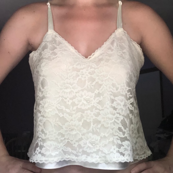 Victoria's Secret Other - Victoria’s Secret Vintage Lace/Silky Tank Top